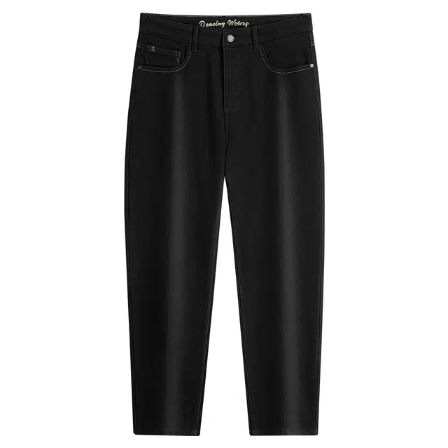 与狼共舞 高棉时尚锁温细绒磨毛亲肤舒暖固色水洗微弹长裤加厚牛仔裤 男款