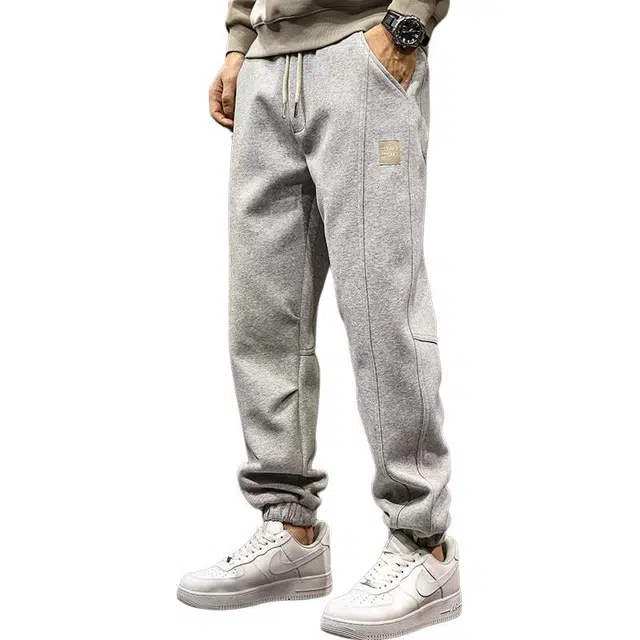 路杰邦 美式重磅男士卫裤秋季潮牌束脚九分男裤抽绳运动时尚百搭潮流休闲裤 男女同款