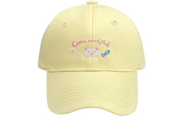 优幽兰 潮流休闲可爱小猫学生大头围宽檐显脸小防紫外线遮阳帽韩版百搭帽子甜美可爱 棉 鸭舌帽 女款