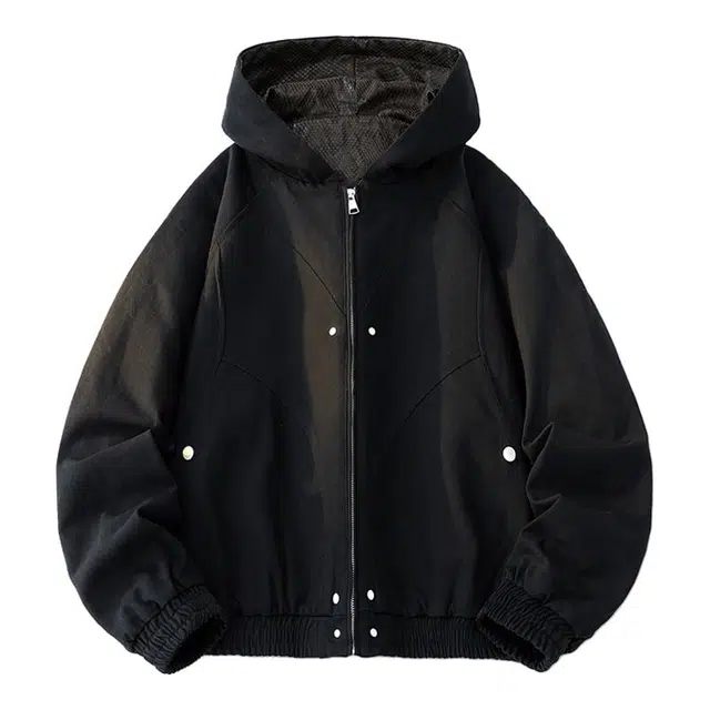 金盾 春秋冬季潮流美式宽松连帽夹克 男款