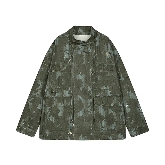 速写 休闲立领宽松时尚夹克 男款