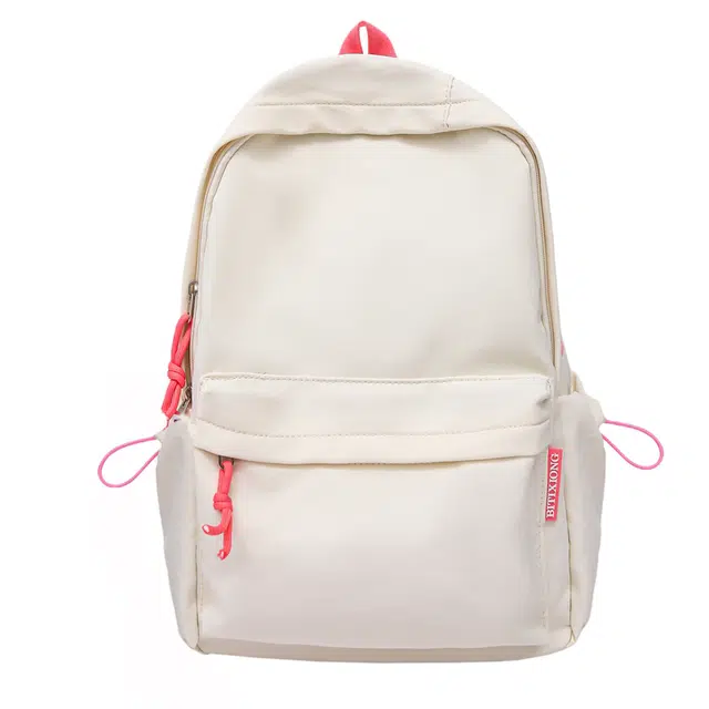 帕克熊 小清新简约纯色字母耐用轻盈舒适日常 尼龙 双肩包 常规 男女同款情侣款 多色