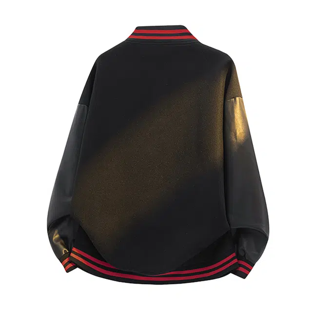 棉致 美式高街系列字母品牌基础款简约宽松休闲百搭无性别主义日常通勤户外运动学生长袖落肩夹克 男女同款