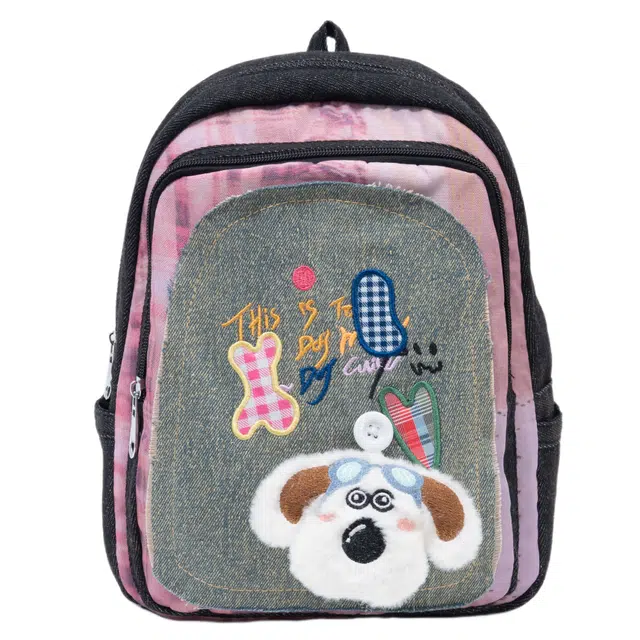 蔻蒂熊 卡通儿童可爱时尚舒适创意小清新简约高颜值 涤纶 双肩包 常规 青少年 黑色/浅蓝色/蓝色