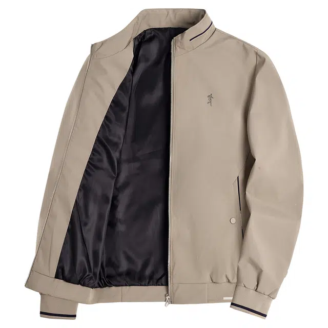 与狼共舞 垂顺时尚挺括抗皱耐磨立领防风户外通勤百搭夹克外套 男款