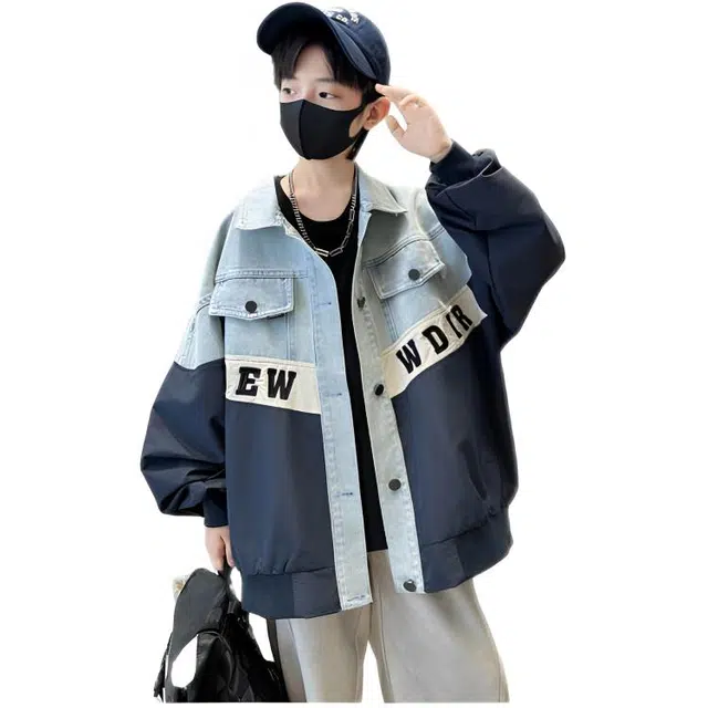 木木兔夹克 青春潮流时尚男大童外套 潮酷百搭时髦洋气 宽松舒适街头风 男孩牛帅气 青少年