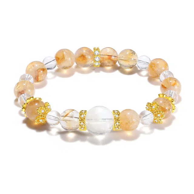 【普陀山官方已过香】 普陀山文创 财运亨通招财小霸王国潮转运聚财八方来财能量加持独特#好运 黄水晶 手串 男女同款情侣款