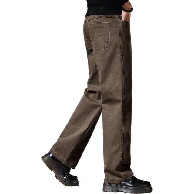 贵色 秋季 日系简约风潮流百搭直筒日常出行立体裁剪设计垂感长裤休闲裤 宽松 男女同款