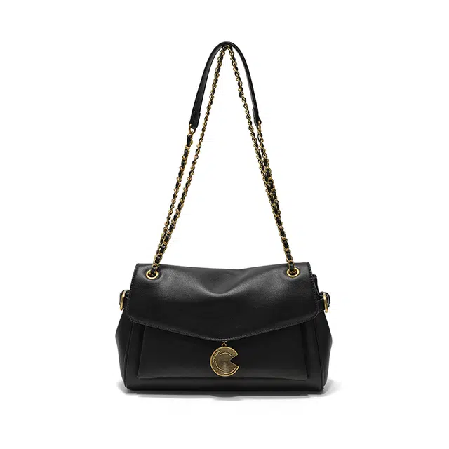 西木汀 牧野 小众设计高级感时尚通勤百搭 牛皮 单肩包 常规 女款 深邃黑/橄榄绿/沙色