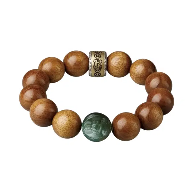 宣华意 国风新中式复古高端 文玩佛珠 生肖本命佛转运珠 木质盘玩手链 招财纳福 平安顺遂 守护好运 单圈 楠木 手串 男女同款情侣款