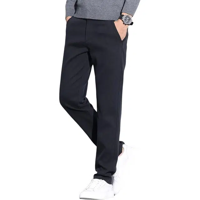 么宁 韩版潮流轻商务小西裤简约百搭修身直筒裤通勤运动休闲裤 男女同款