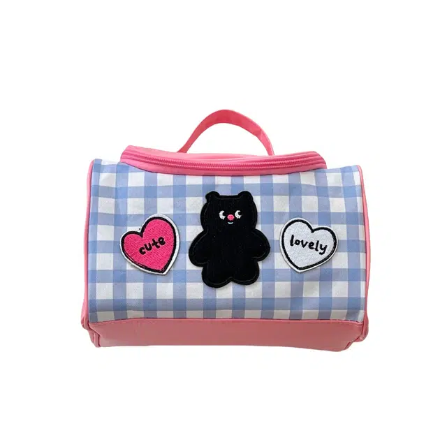 馨枕居可爱卡通手提化妆包女少女心便携大容量化妆品收纳洗漱包化妆包 便携收纳防尘