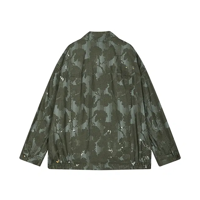 速写 休闲立领宽松时尚夹克 男款