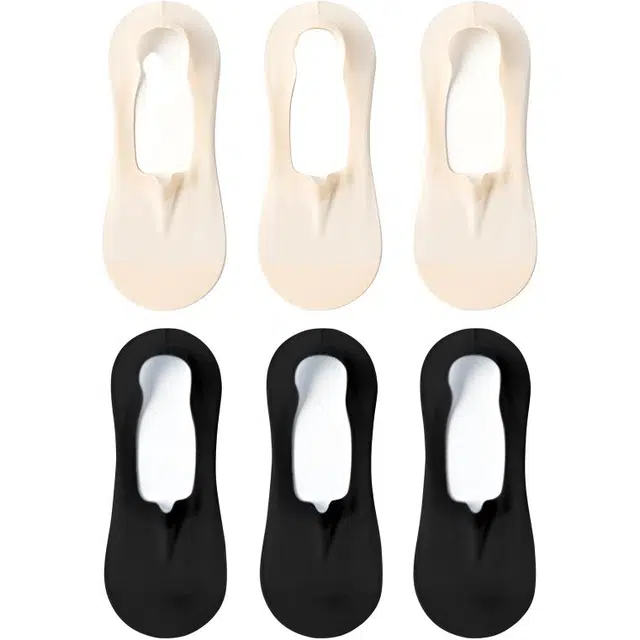 潞优野 轻盈简约冰丝隐形不掉跟防滑薄款棉底丝袜短袜夏季船袜 女款