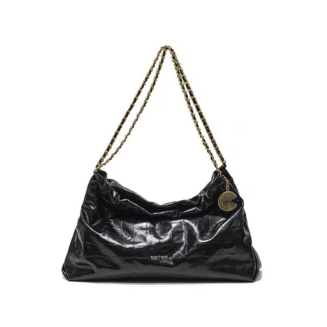 西木汀 悠途 小众设计高级感简约百搭通勤托特包 牛皮 单肩包 常规 女款 深邃黑/可可棕/橄榄绿