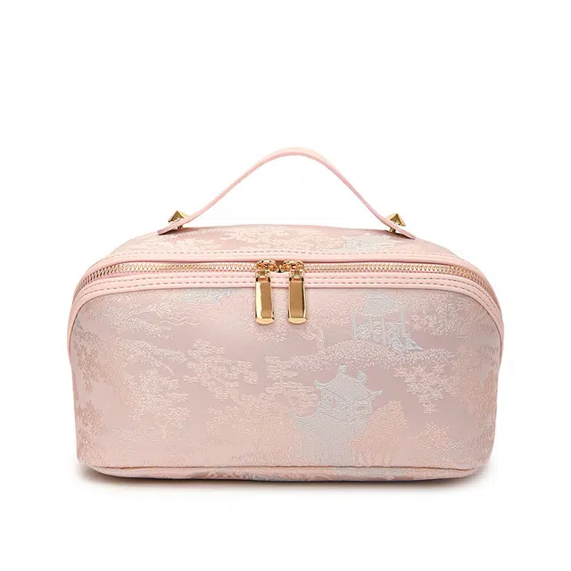 馨枕居国风刺绣化妆包大容量高级感化妆品收纳包便携旅行洗漱包化妆包 便携收纳防尘