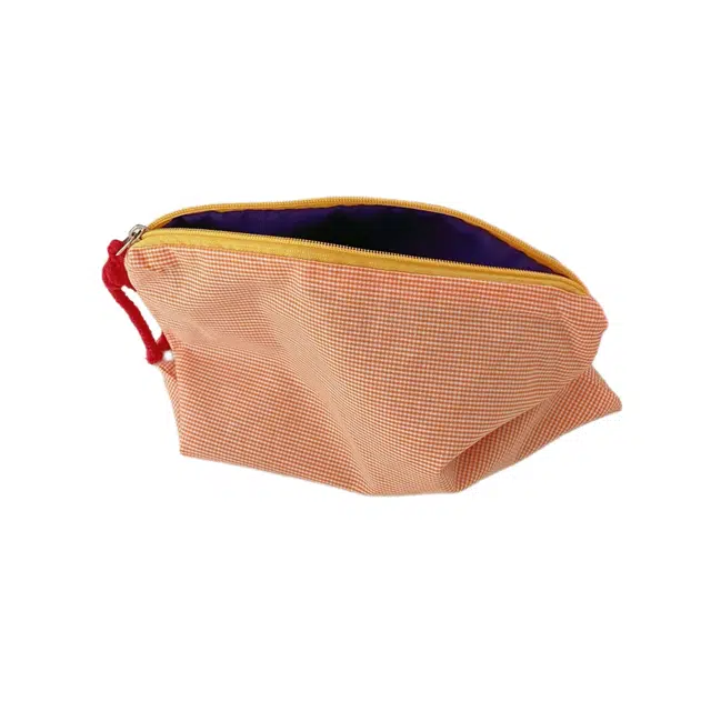 馨枕居大容量撞色格子包化妆包女便携化妆品收纳袋护肤品洗漱收纳化妆包 便携收纳防尘