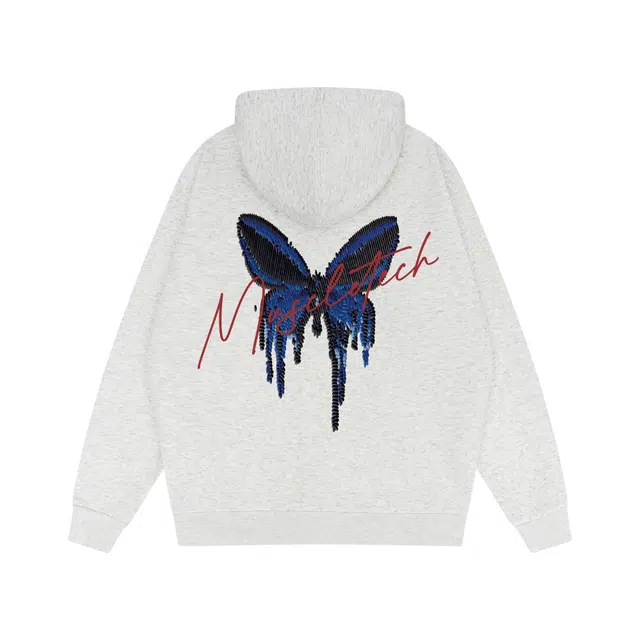 MUSCLETECH High Street Embroidered Butterfly Hoodie