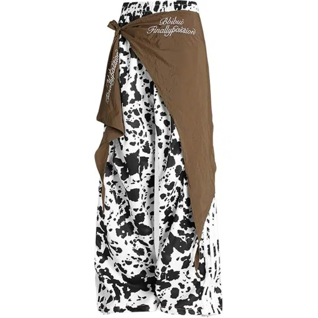 地界二 美式复古豹纹休闲裤夏季潮牌宽松直筒阔腿裤百搭情侣长裤牛仔裤 男款