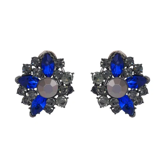 澜耀 复古花簇小众高级感耳饰 铜合金 耳环 女款