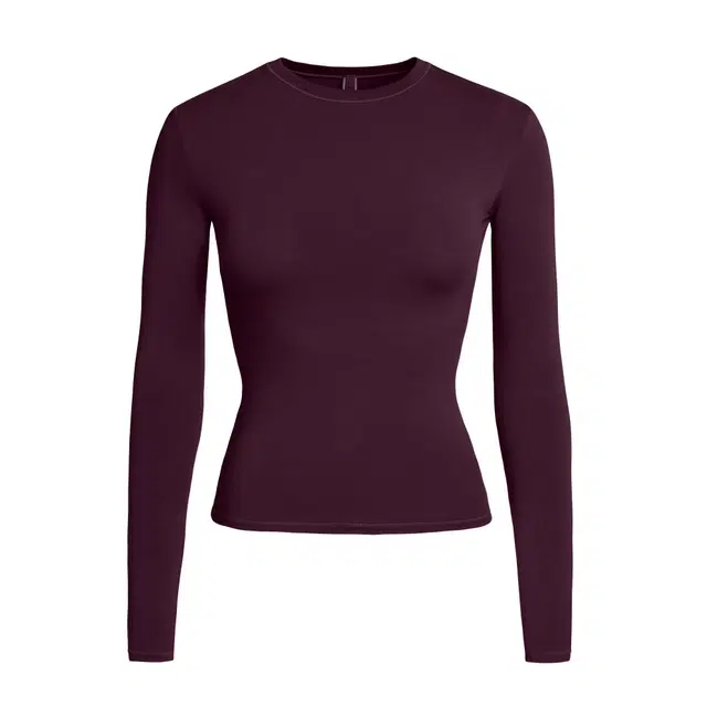 SKIMS COTTON JERSEY LONG SLEEVE T-SHIRT FW25T