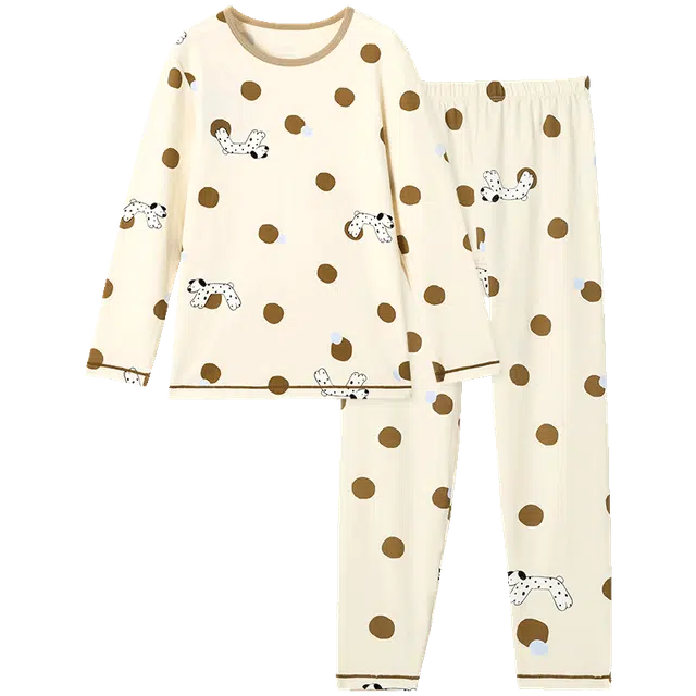 久岁伴 【可爱点】纯棉透气休闲居家内衣套装儿童款