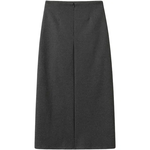 她池 通勤简约设计感捏褶纯色中长款包臀休闲长裙 女款