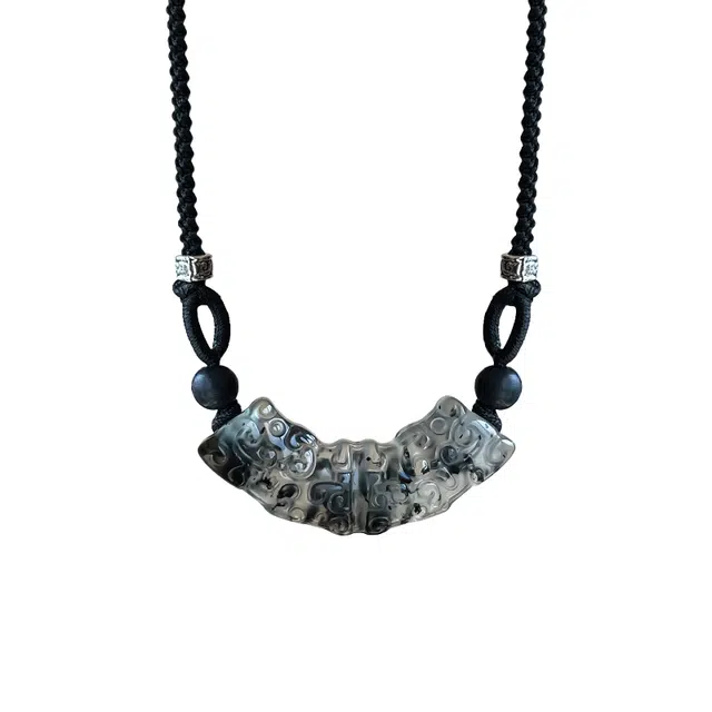 乃瑭 祥云如意玉衡吊坠 新中式国风复古国潮前程似锦上岸 好运四大名玉 岫玉 项链 男女同款情侣款