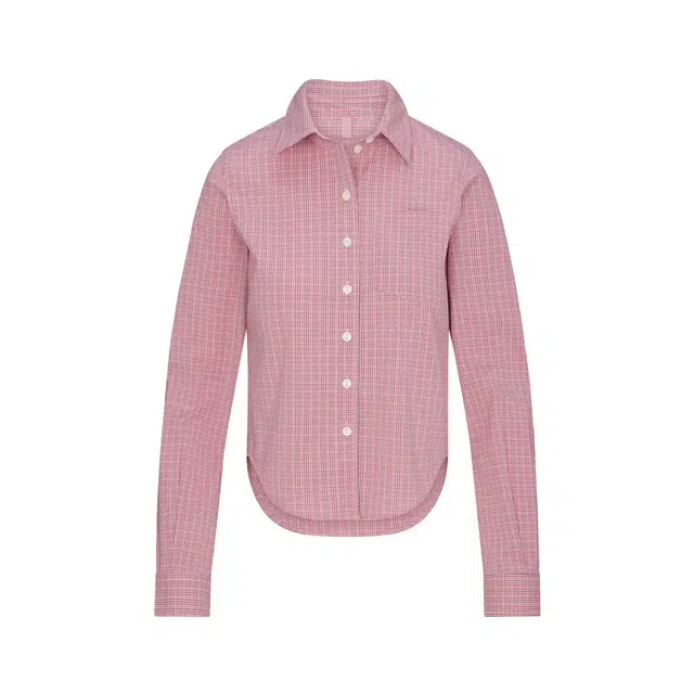 SKIMS FW25 COTTON POPLIN MICRO SHORT SLEEP SET