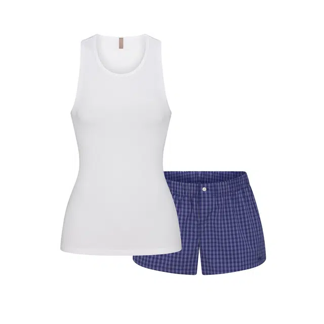 SKIMS FW25 COTTON POPLIN BOXER SLEEP SET