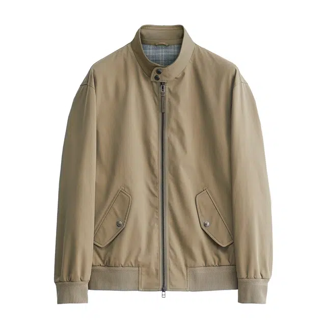 丹宁哲学 抗皱易打理科技面料纯色常规标准现代风夹克 男款