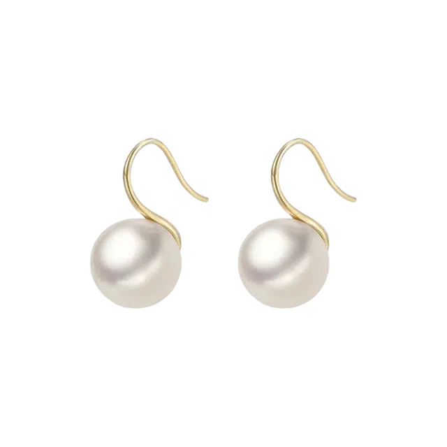 老冯记银楼 大爆高跟鞋真金电镀高级感耳钩 铜镀金施家珍珠 耳环 女款