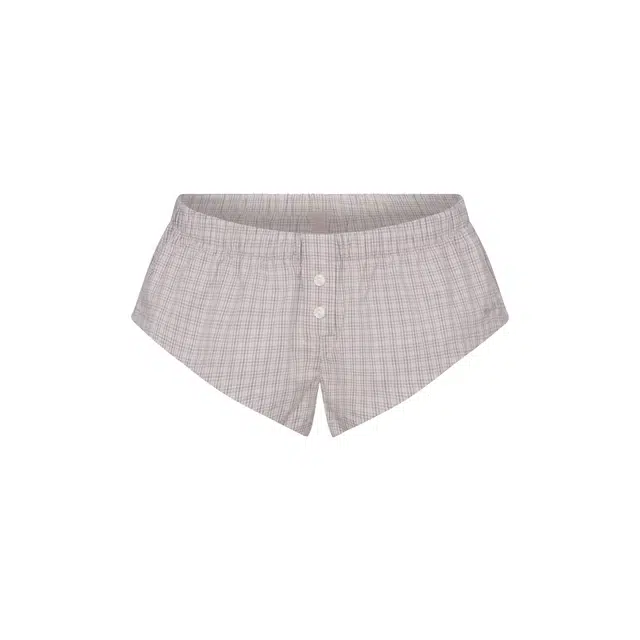 SKIMS COTTON POPLIN MICRO SHORT SLEEP SET