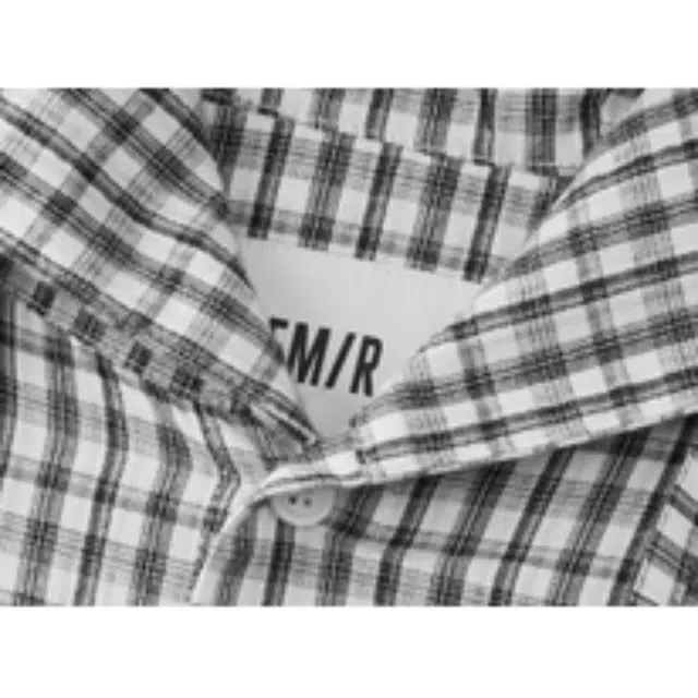 森马 格纹外套轻薄款连帽长袖衬衫 男款