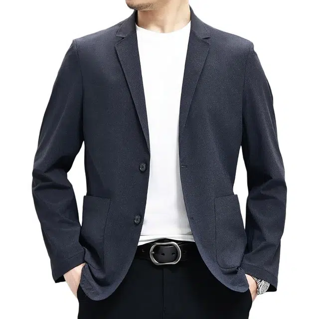 太子龍 休闲商务百搭纯色合身长袖西装 男款