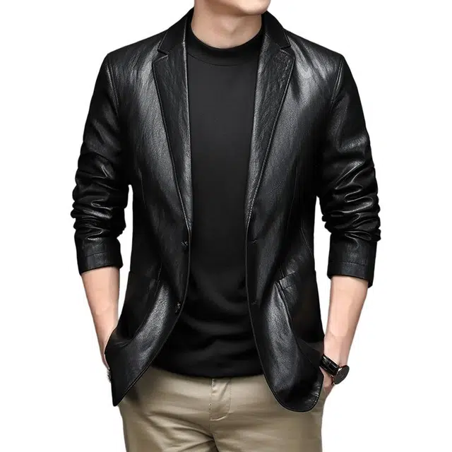 太子龍 品牌高档皮修身休闲西装 男款