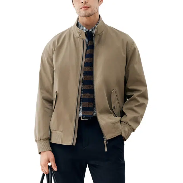 丹宁哲学 抗皱易打理科技面料纯色常规标准现代风夹克 男款