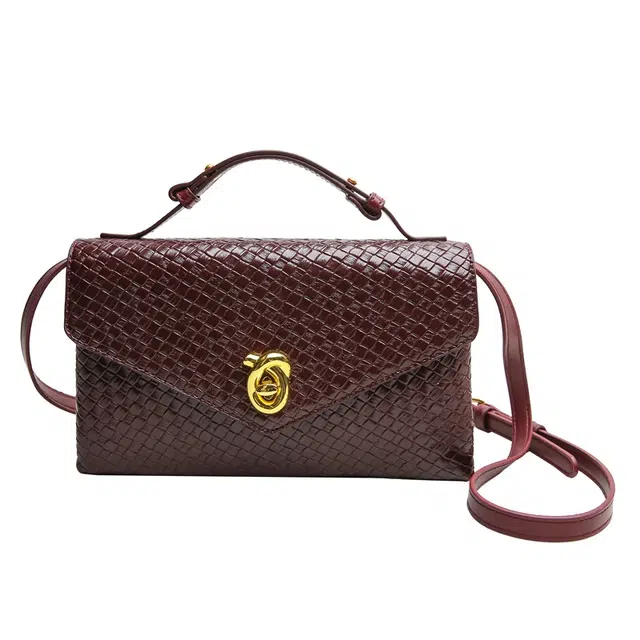 草丛喵喵喵 多巴胺时尚百搭质感 编织纹 单肩手提包 女款 多色