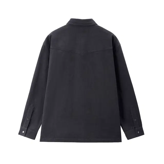 佐丹奴 衬衫式外套纯棉灯芯绒翻领简约教练夹克 男款