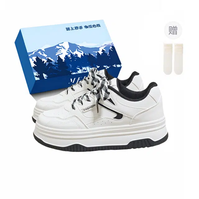 小鹿米利 小众简约时尚小白鞋 复古潮流休闲学生校园通勤百搭 包裹性耐磨 低帮 板鞋 女