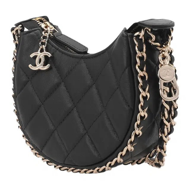 CHANEL 23P Moon Bag Black