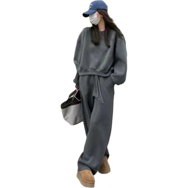 木清清 百搭通勤简约舒适休闲套装 女款