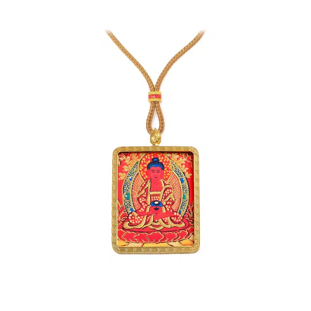 【福星高照交旺运】 玉临门 时来运转 诸事顺利 好事花生 单科好运 八大守护神唐卡复古民族风#好运 合金 项链 男女同款情侣款