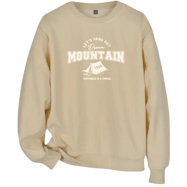 棉基因 潮流中性男友风长袖宽松复古休闲柔软舒适基础个性百搭高品质棉质卫衣 女款