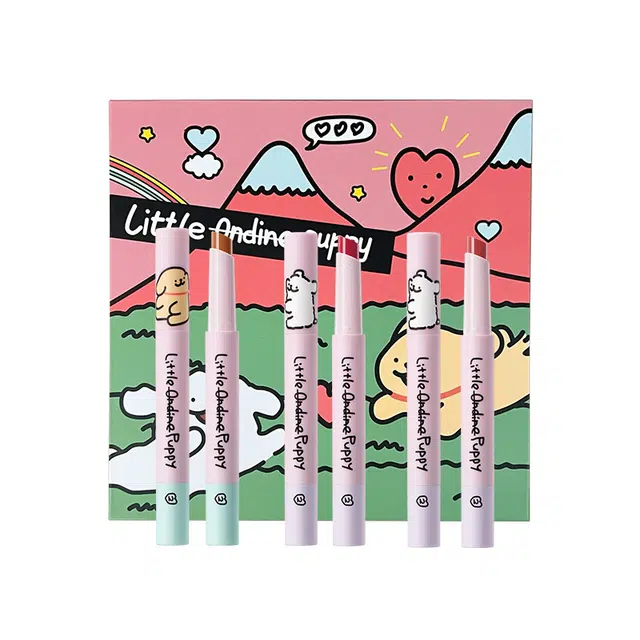 小奥汀线条小狗系列 水光嘟嘟固体唇蜜 润泽 易上色玻璃唇持久