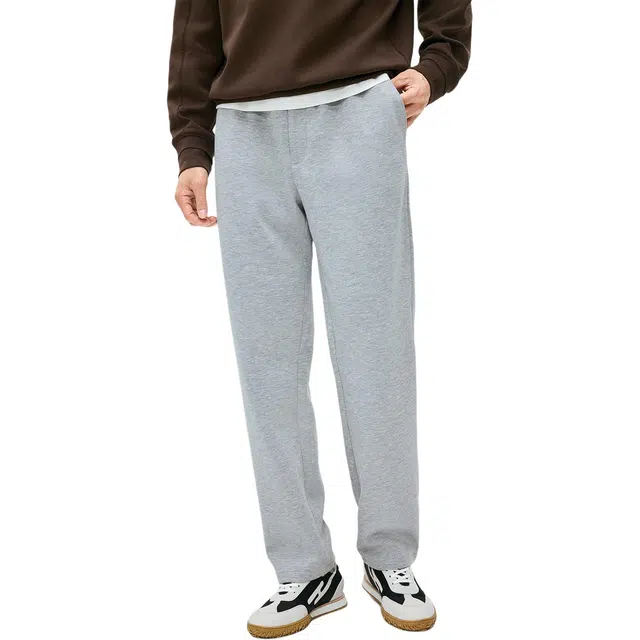 丹宁哲学 简约休闲系列 易打理抗皱针织面料春秋厚款松紧腰休闲裤 男款