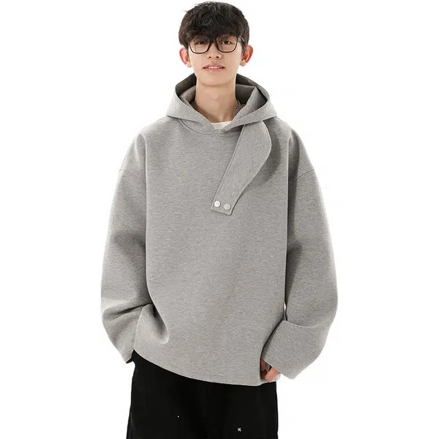 冈哉 美式复古基础款套头连帽宽松松弛慵懒感个性酷飒日常通勤柔软舒适亲肤休闲上衣长袖卫衣  男女同款