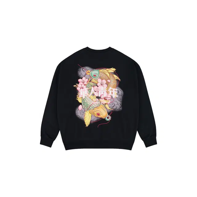 华人青年 金玉良缘七夕限定数码印花圆领卫衣 男女同款