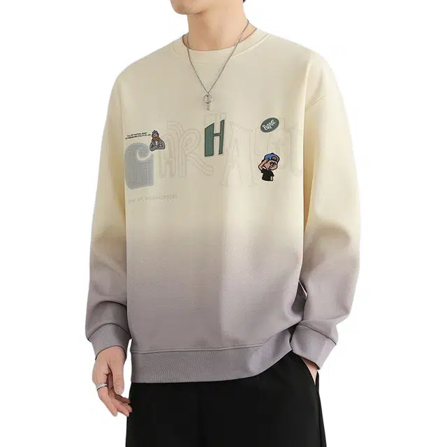 隐狼世家 圆领卡通男士秋冬季潮流印花宽松打底衫春季衣服卫衣 男款