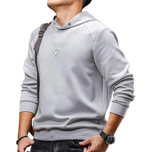 季言 连帽潮牌休闲舒适百搭长袖卫衣 男款